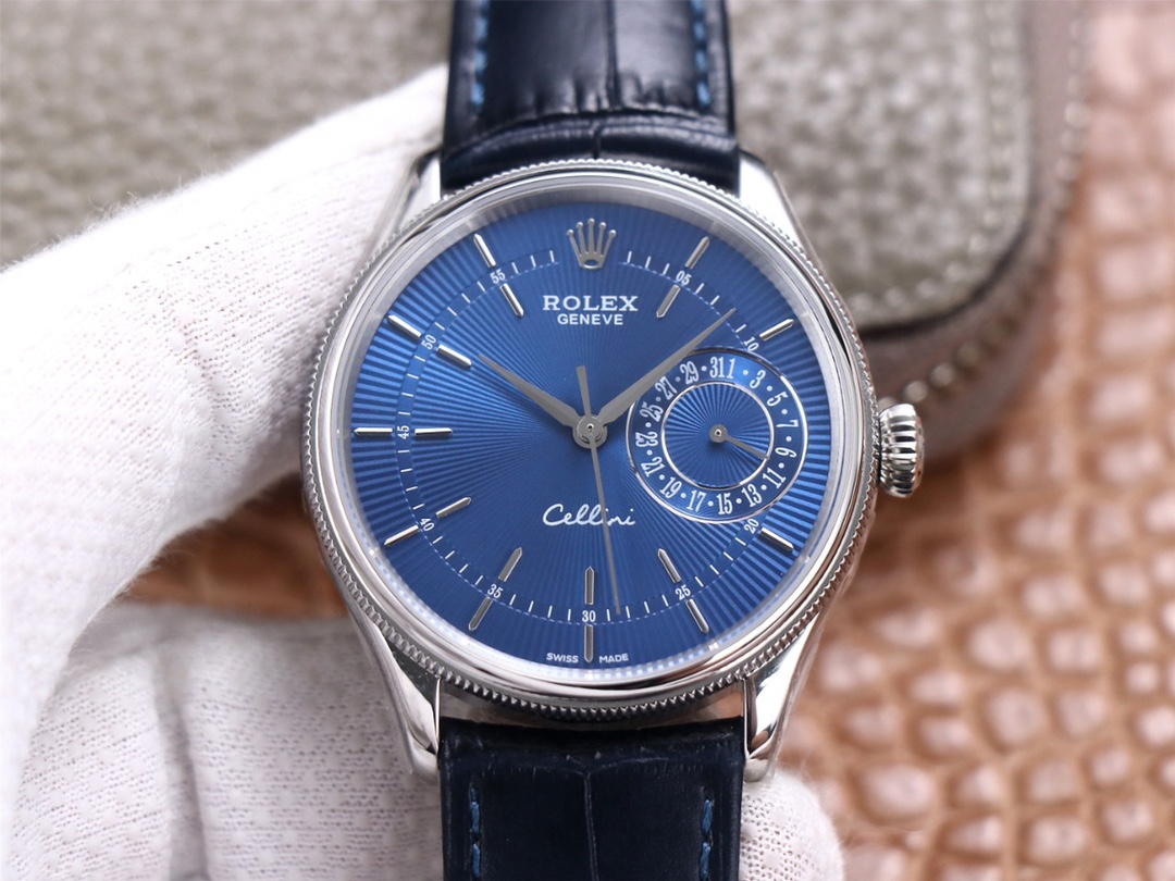 Blue men's wristwatch - 图片 2