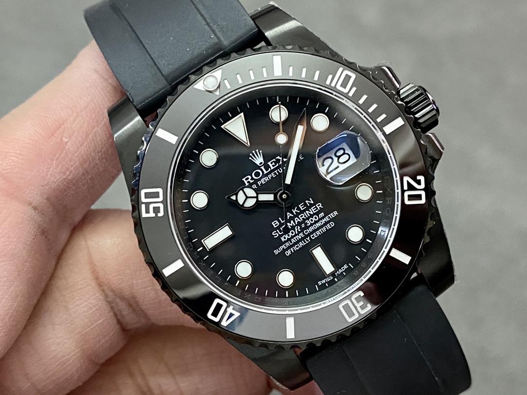 All black dive watch for men - 图片 4