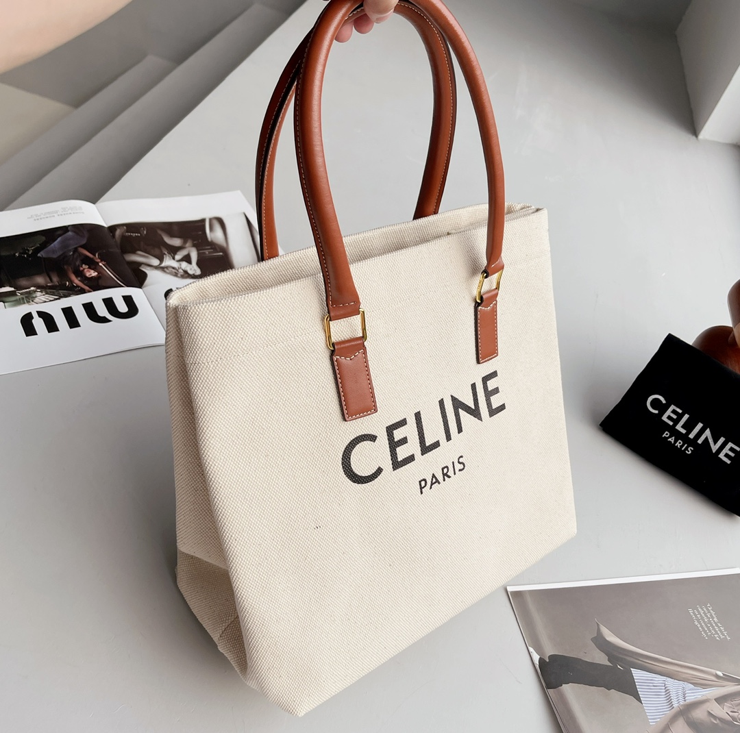 Canvas bag + simple Celine Logo - 图片 3