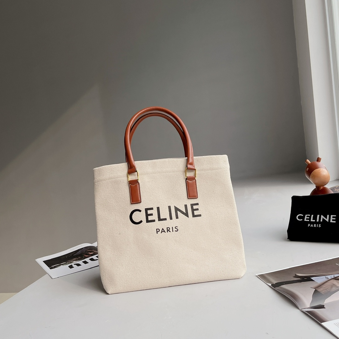 Canvas bag + simple Celine Logo - 图片 6