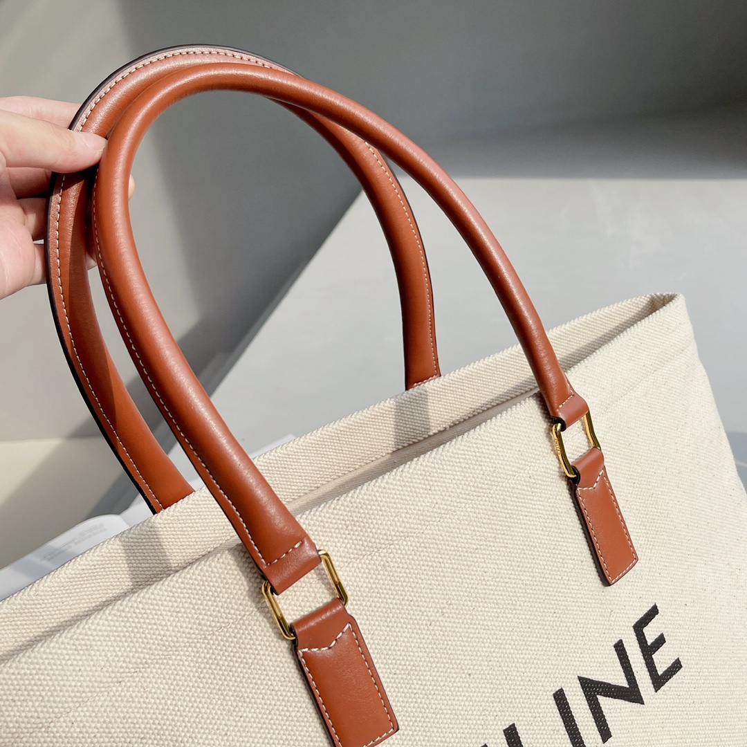 Canvas bag + simple Celine Logo - 图片 8