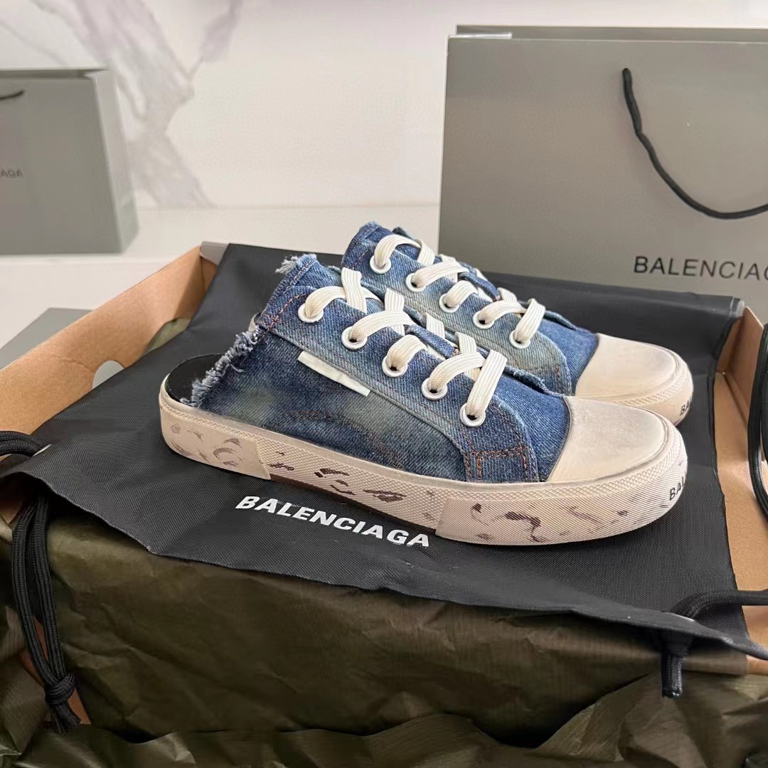 Balenciaga-Canvas Half-Slip Casual Shoes