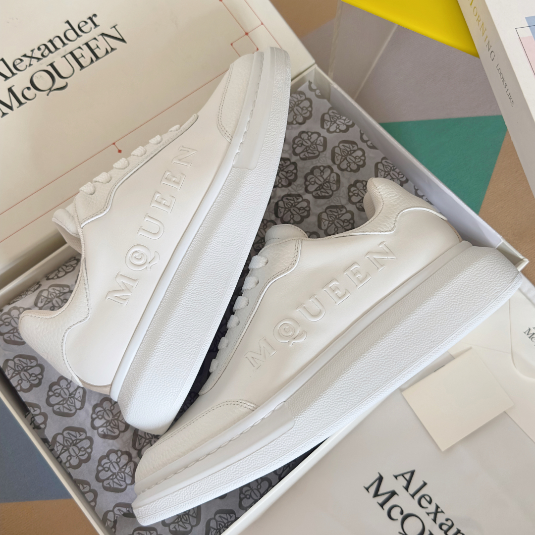 Alexander McQueen Couple Style Casual Sports Shoes White Sneakers - 图片 6