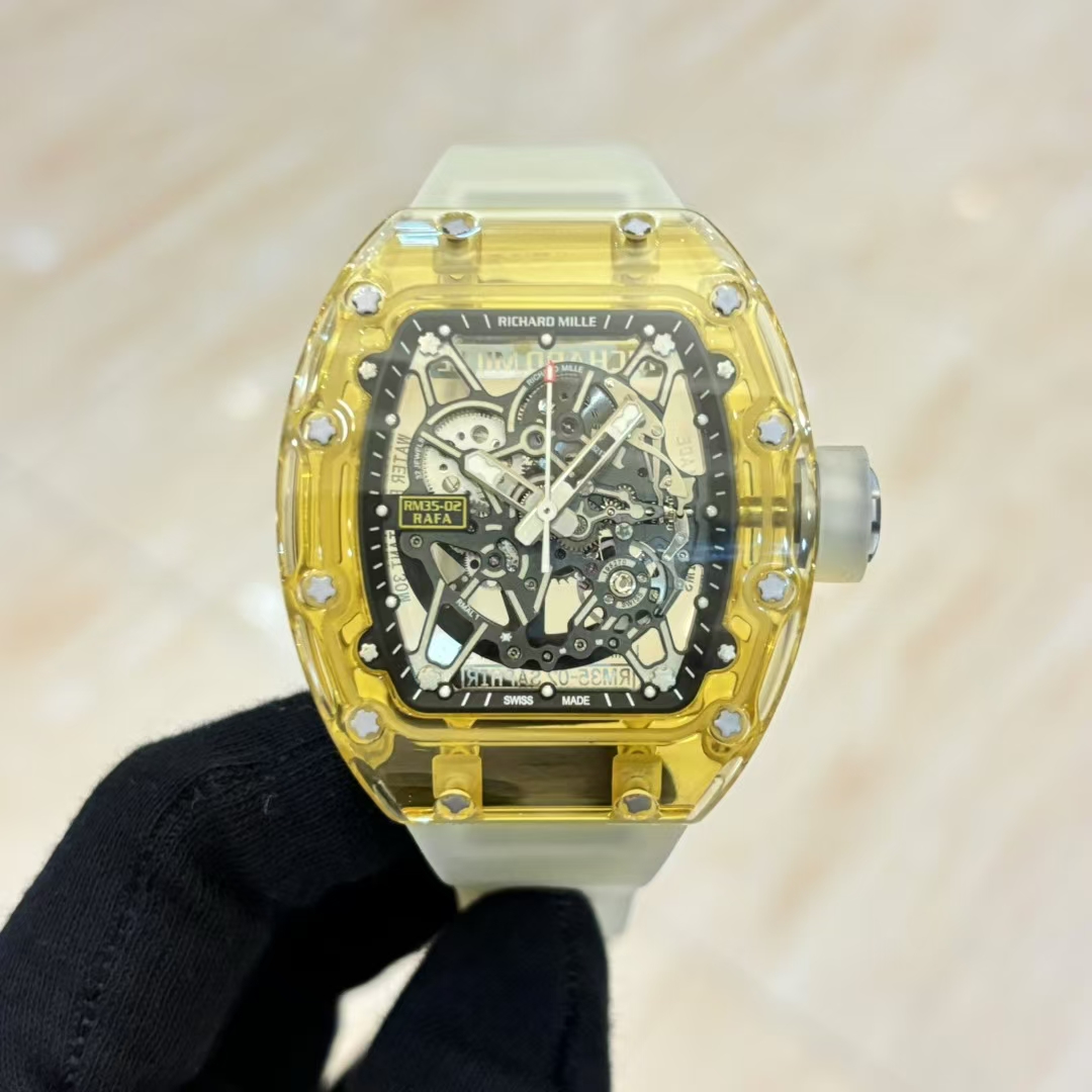 RM35-02 dual barrel, crystal case, truly replicates the - 图片 2