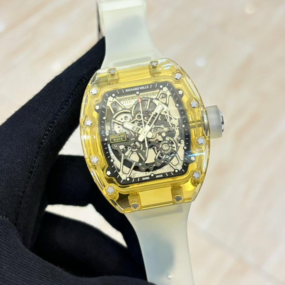 RM35-02 dual barrel, crystal case, truly replicates the - 图片 3