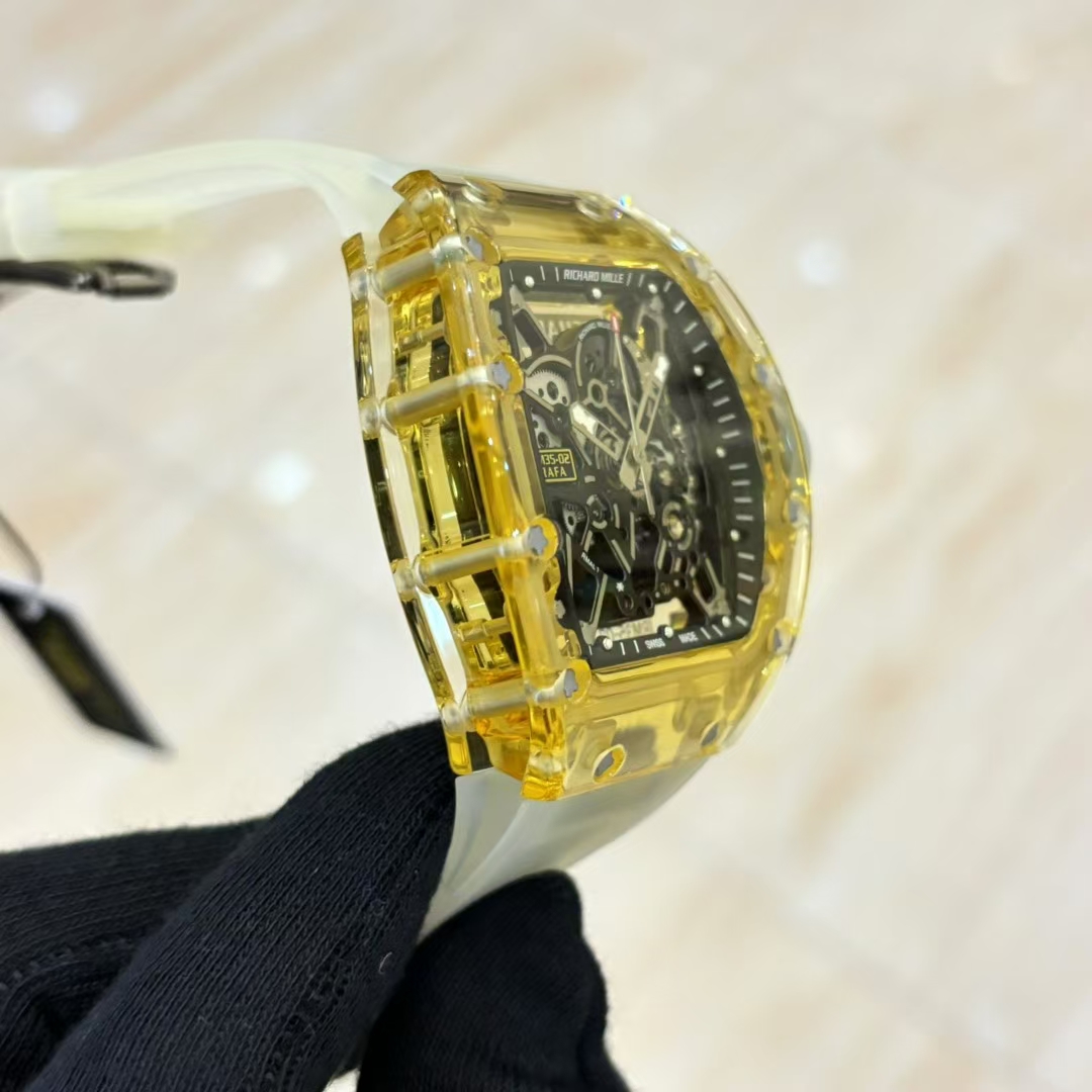 RM35-02 dual barrel, crystal case, truly replicates the - 图片 5