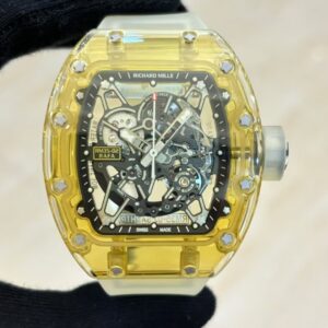 RM35-02 dual barrel, crystal case, truly replicates the