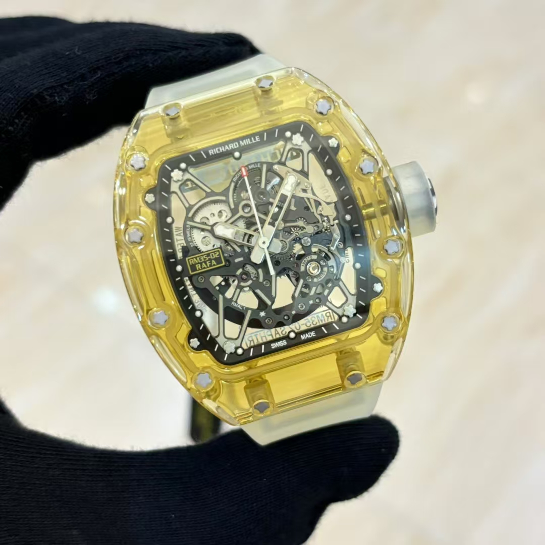 RM35-02 dual barrel, crystal case, truly replicates the - 图片 7