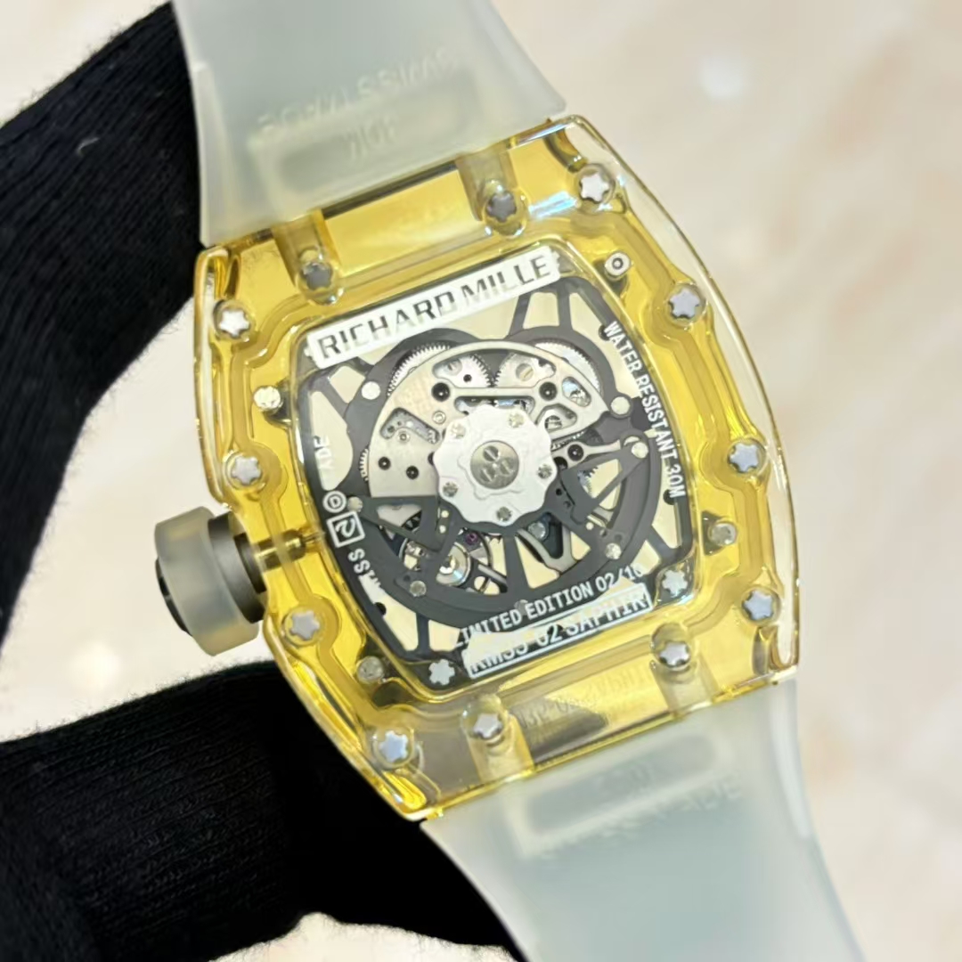 RM35-02 dual barrel, crystal case, truly replicates the - 图片 8